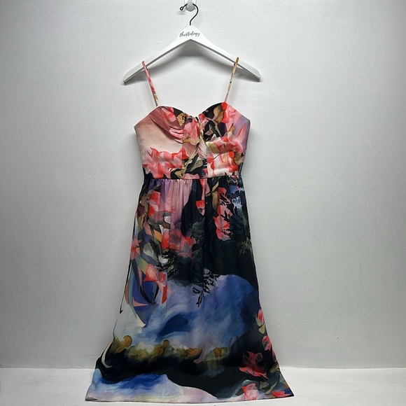 Corey Lynn Calter Daybreak Dress Sleeveless Floral Midi Anthropologie Size 2 - Picture 2 of 8